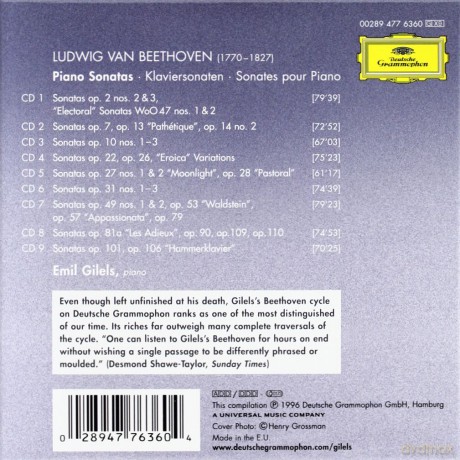 Emil Gilels: Beethoven Sonatas [9CD]