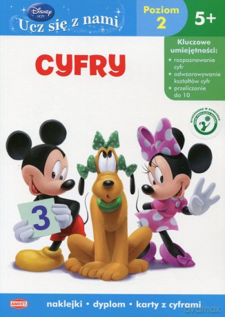 Klub Przyjaciół Myszki Miki. Cyfry. Poziom 2, Od 5 Lat (Disney) [KSIĄŻKA]