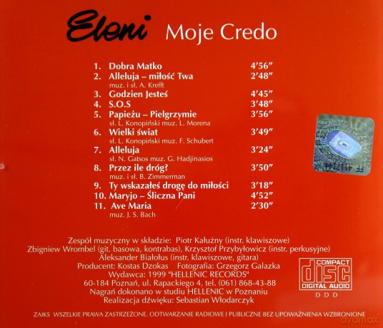 Eleni: Moje credo [CD]