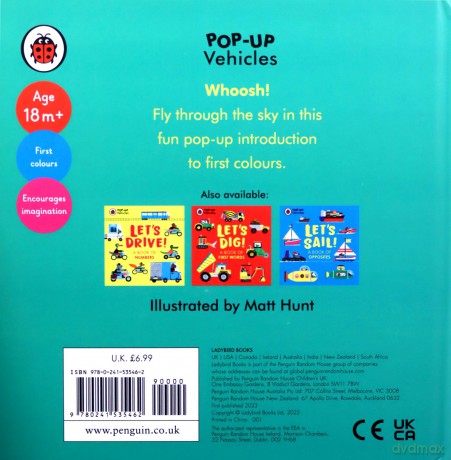 Pop Up Vehicles Lets Fly - Ladybird [KSIĄŻKA]