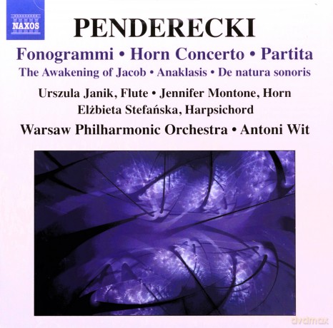 Krzysztof Penderecki: Fonogrammi, Horn Concerto, Partita, The Awakening of Jacob, Anaklasis, De natura sonoris [CD]