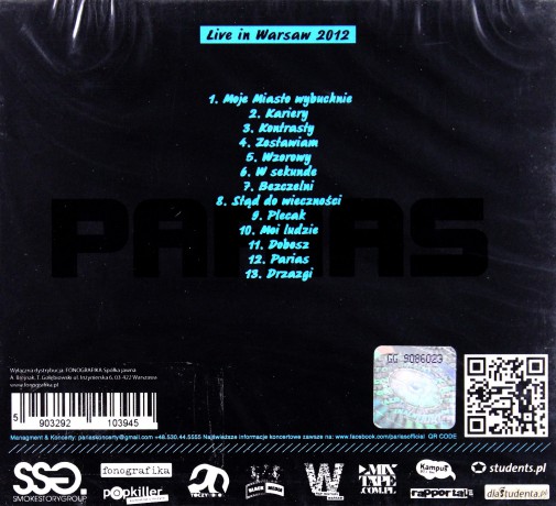Parias: Live In Warsaw 2012 (digipack) [CD]+[DVD]