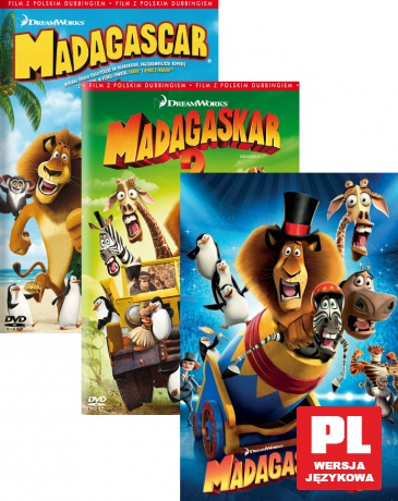 Madagaskar 1+2+3 Pakiet [3DVD] 