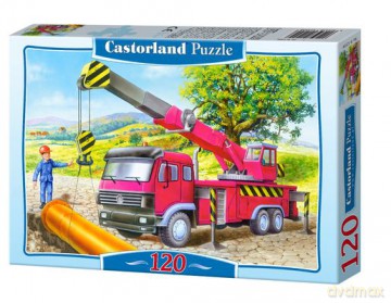 120x Puzzle Kartonowe Dźwig Auto Wiek 5+ [PUZZLE]