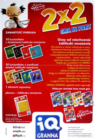 2x2 Gra W Pary Iq Granna Tw [GRA PLANSZOWA]