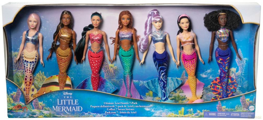 Zestaw 7 lalek Mała Syrenka Disney