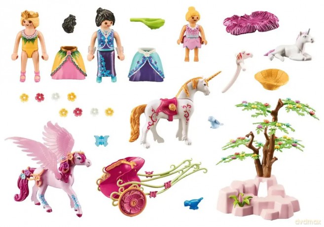 Zestaw z figurkami Magic 71002 Powóz jednorożca z pegazem [KLOCKI]