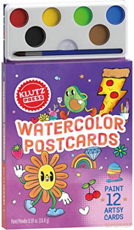Watercolor Postcards Kit - Editors of Klutz [KSIĄŻKA]