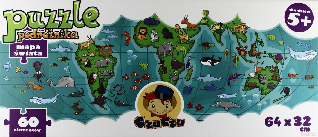 Czuczu Mapa Świata Puzzle Podróżnika [PUZZLE]