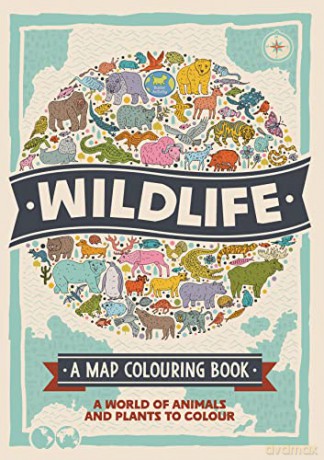 Wildlife A Map Colouring Book - Natalie Hughes [KSIĄŻKA]