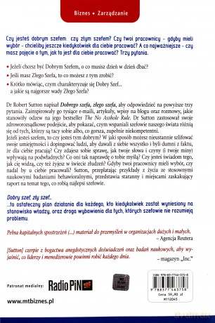 Dobry Szef Zły Szef Tw - Robert I. Sutton [KSIĄŻKA]