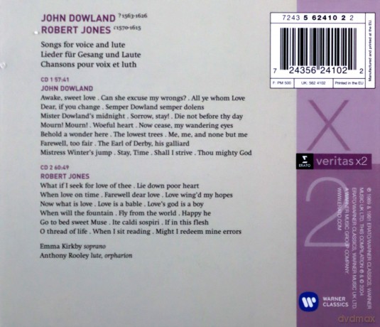 Emma Kirkby: Veritas X2 - English Orpheus [2CD]