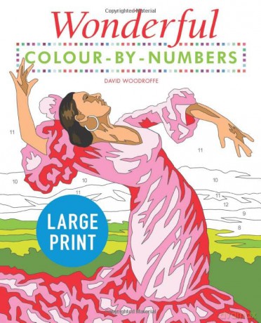 Wonderful Colour By Numbers Large Print - David Woodroffe [KSIĄŻKA]