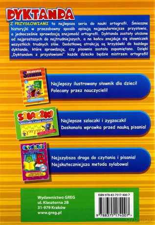 Dyktanda Z Przysłowiami Do Klasy 1 [KSIĄŻKA]