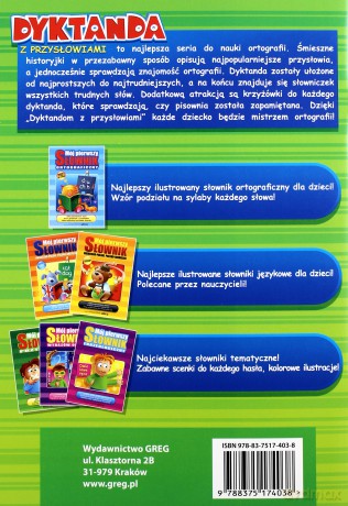 Dyktanda Z Przysłowiami Do Klasy 4 [KSIĄŻKA]