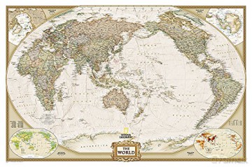 World Pol Antique Pacific Centered Flat - National Geographic Maps [KSIĄŻKA]