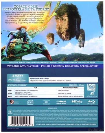 Avatar (2009): (Wersja Zremasterowana) [2xBlu-Ray]