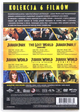 Jurassic World 1-6 Pakiet [6DVD]