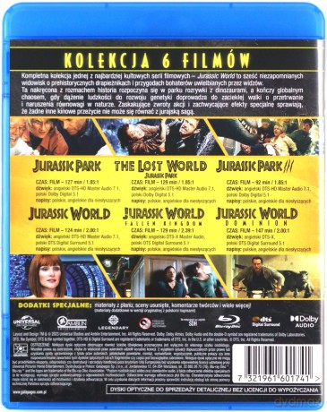 Jurassic World 1-6 Pakiet [6xBlu-Ray]