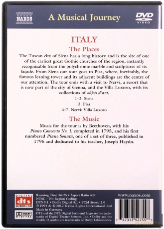 Stefan Vladar: Beethoven: Musical Journey Italy (Tour Of Siena/ Pisa/ Nervi) (Naxos Dvd Travelogue: 2110275) [DVD]