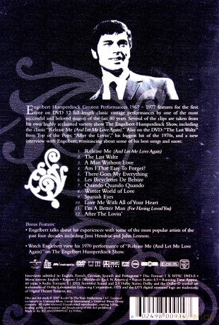 Engelbert Humperdinck: The Greatest Performances 1967-1977 [DVD]