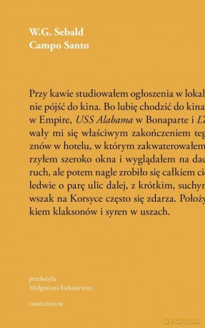 Campo Santo - W.G. Sebald [KSIĄŻKA]