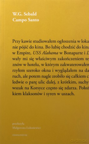 Campo Santo - W.G. Sebald [KSIĄŻKA]