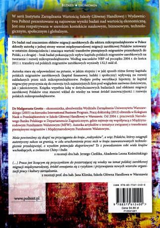Kapitał Polskich Migrantów W Rozwoju Mikroprzedsiębiorstw - Małgorzata Grotte [KSIĄŻKA]