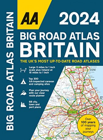 Aa Big Road Atlas Britain 2024 Spiral [KSIĄŻKA]