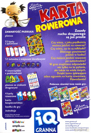 Karta Rowerowa Iq Granna [GRA PLANSZOWA]