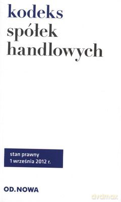 Kodeks Spółek Handlowych 1.09.2012 [KSIĄŻKA]