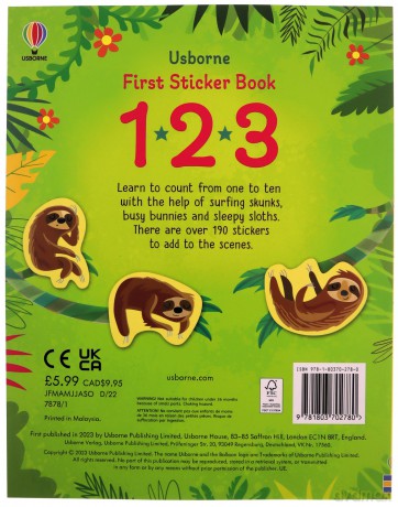 First Sticker Book 123 - Alice Beecham [KSIĄŻKA]