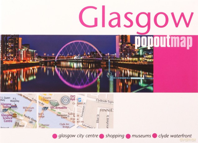 Glasgow Popout Map - PopOut Maps [KSIĄŻKA]