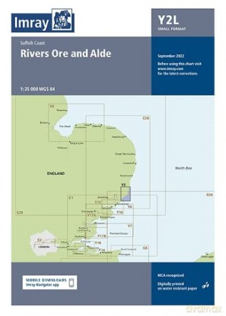 Laminated Imray Chart Y2: Rivers Ore and Alde (Y Series) - Imray [KSIĄŻKA]