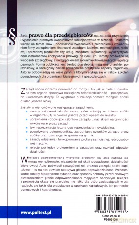 Odpowiedzialność Zarządu Spółki Wyd.2012 - Jacek Świeca [KSIĄŻKA]