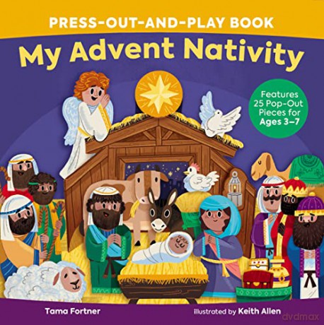 My Advent Nativity Press Out Board Book - Fortner [KSIĄŻKA]