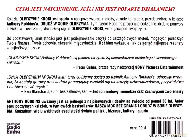 Olbrzymie Kroki Małe Zmiany Tworzą Wielką Różnicę - Anthony Robbins [KSIĄŻKA]