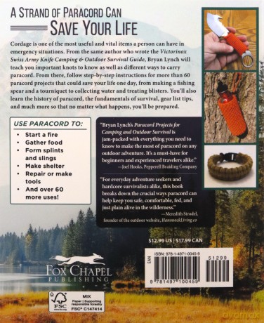 Paracord Projects For Camping and Outdoor Survival: Keeping It Together When Things Fall Apart (Fox Chapel Publishing) 7 Ways to Carry Cordage, 30 Ways It Can Save Your Life, and Survival Basics - Bryan Lynch [KSIĄŻKA]
