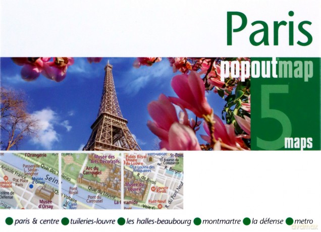 Paris Popout Map - PopOut Maps [KSIĄŻKA]