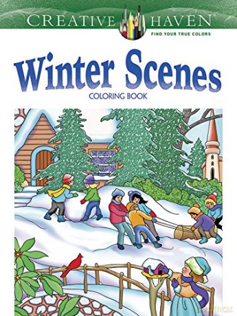 Winter Scenes Coloring Book - Marty Noble [KSIĄŻKA]