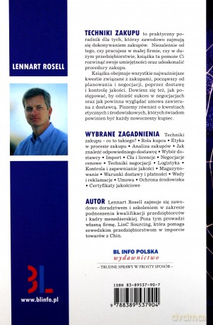 Techniki Zakupu Wyd.Ii - Lennart Rosell [KSIĄŻKA]