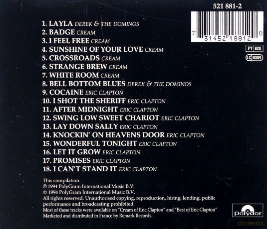Eric Clapton: Cream Of Eric Clapton [CD]