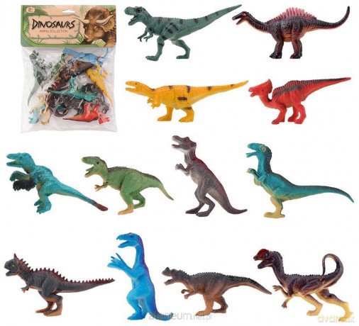 Zestaw dinozaurów 12 szt [FIGURKA]