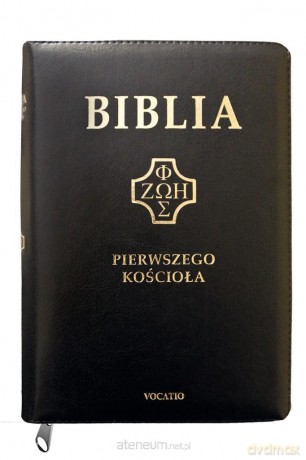 Biblia pierwszego Kościoła czarna z paginatorami [KSIĄŻKA]