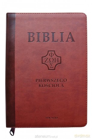 Biblia pierwszego Kościoła z paginatorami mahoniowa [KSIĄŻKA]