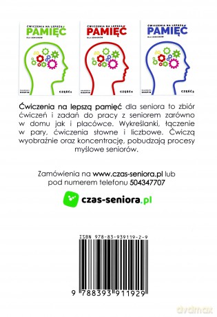 Ćwiczenia na lepszą pamięć dla seniorów cz.3 - Małgorzata Kospin [KSIĄŻKA]