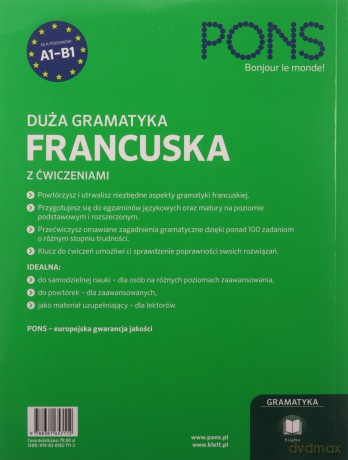Duża gramatyka francuska z ćwiczeniami A1-A2-B1 [KSIĄŻKA]