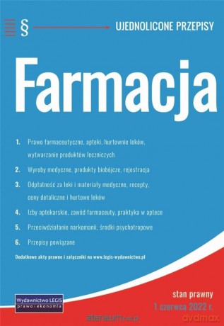 Farmacja - ujednolicone przepisy [KSIĄŻKA]
