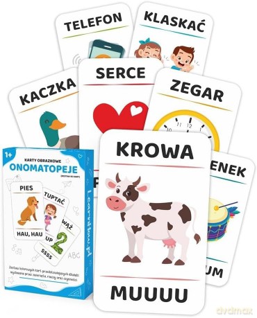 Karty obrazkowe - Onomatopeje 45 kart [KSIĄŻKA]