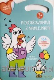 Kolorowana z naklejkami. Na wsi z kogutem [KSIĄŻKA]
